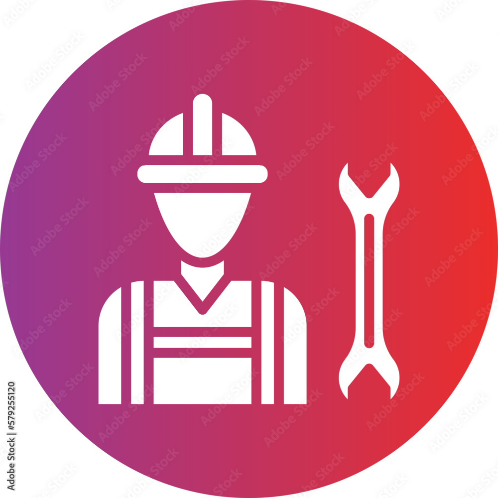 Vector Design Construction Worker Icon Style