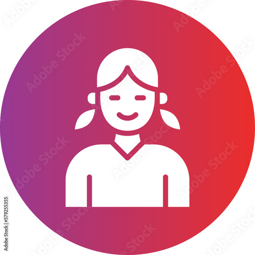Vector Design Daughter Icon Style