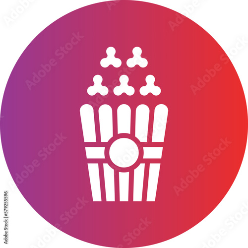 Vector Design Popcorn Icon Style