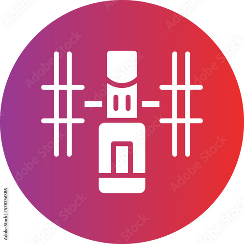 Vector Design Hubble Telescope Icon Style