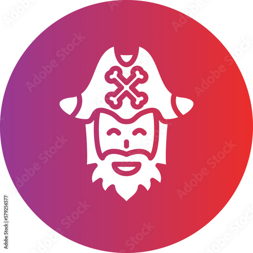 Vector Design Pirate Beard Icon Style