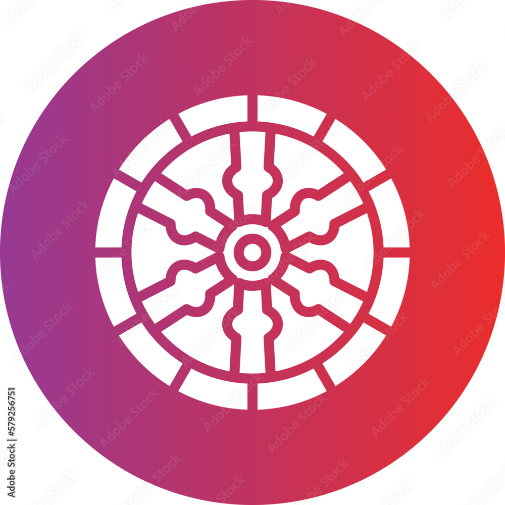 Vector Design Wooden Wheel Icon Style Vector Design Wooden Wheel Icon Style