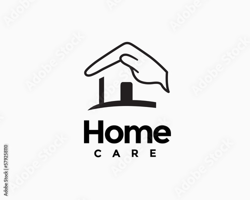 hand art home care logo symbol design template illustration inspiration