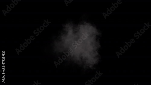 Isolated muzzle fire smoke explosion with Alpha channel photo