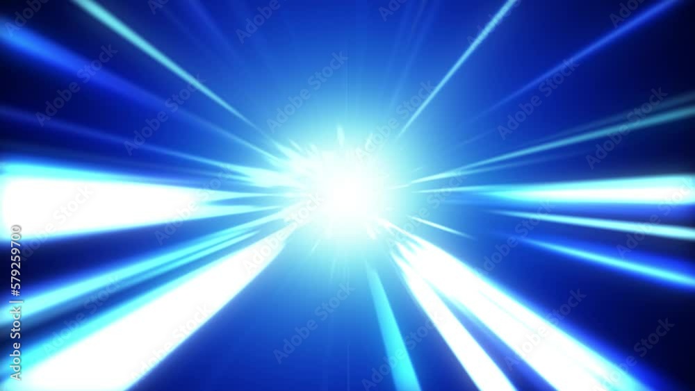 Blue radiation. Light that spreads radially. A background video with beautiful light emitted from the center of the scene. Blue radiation. Light that spreads radially. A background video with beautiful light emitted from the center of the scene.