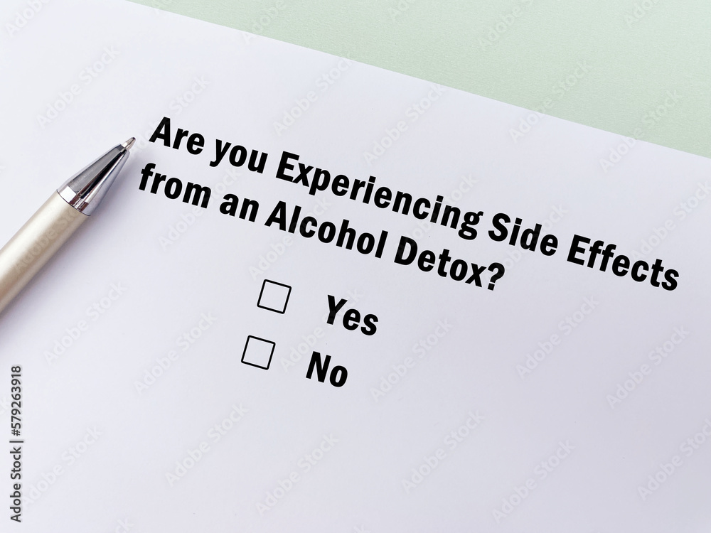Fototapeta premium Questionnaire about side effects