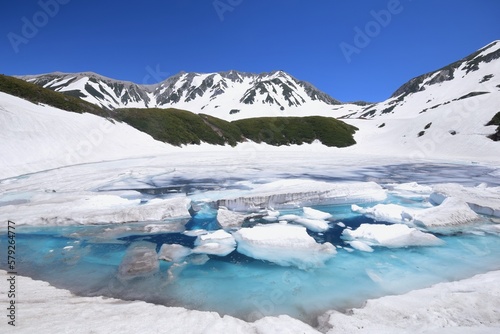 雪解けのみくりが池　北アルプス 立山連峰 © sada