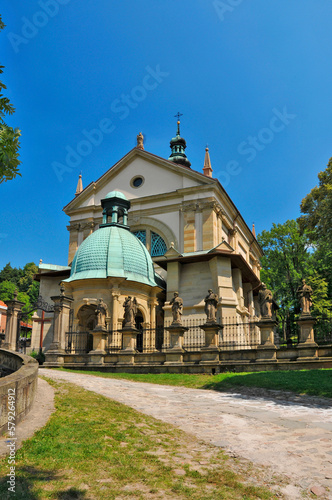 Baroque church of the Assumption of the Virgin Mary, called Grobek, in Lesser Poland voivodeship, Poland.