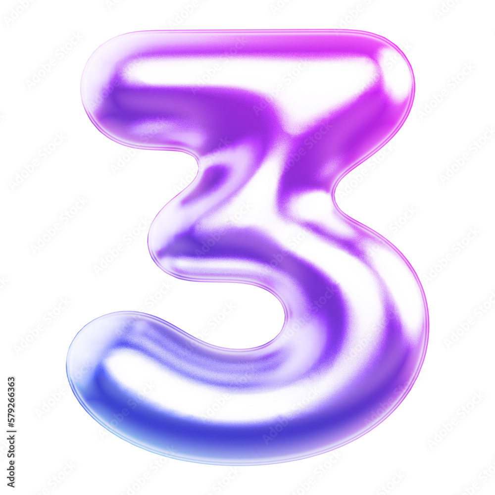 3d Gradient Number 3 3d Gradient Number 3
