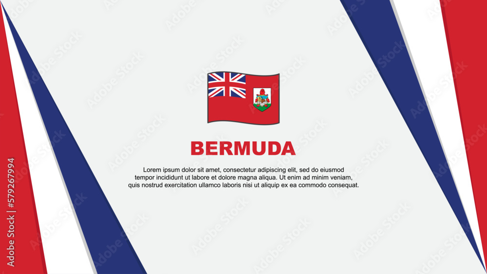 Bermuda Flag Abstract Background Design Template. Bermuda Independence Day Banner Cartoon Vector Illustration. Bermuda Flag