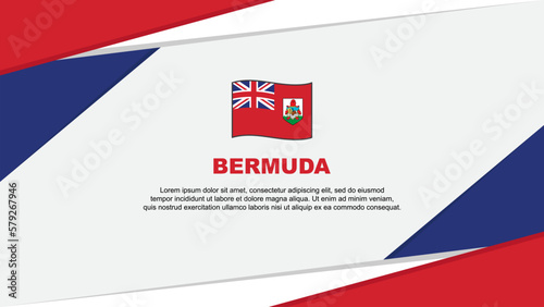Bermuda Flag Abstract Background Design Template. Bermuda Independence Day Banner Cartoon Vector Illustration. Bermuda