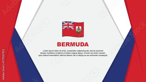 Bermuda Flag Abstract Background Design Template. Bermuda Independence Day Banner Cartoon Vector Illustration. Bermuda Background