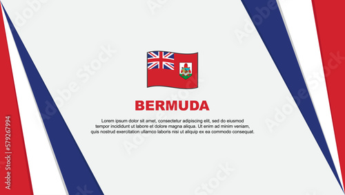 Bermuda Flag Abstract Background Design Template. Bermuda Independence Day Banner Cartoon Vector Illustration. Bermuda Flag
