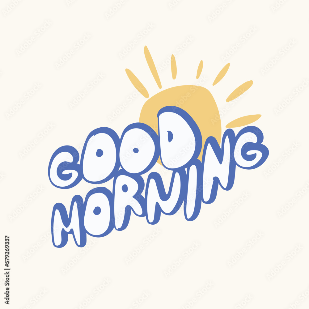 good morning text, vector design for t-shirt, graphic design.