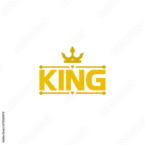 King Crown Icon Logo isolated on white background