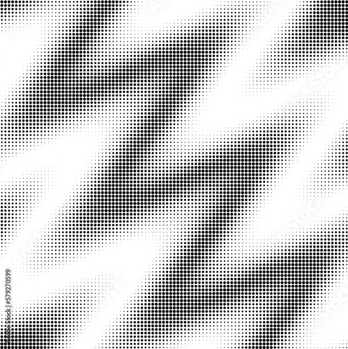 Monochrome gradient halftone dots background. Vector illustration