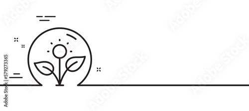 Incubator line icon. Incubate business sign. Startup technology symbol. Minimal line illustration background. Incubator line icon pattern banner. White web template concept. Vector