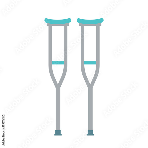 Crutches icon. Medical health care hospital and emergency theme. Isolated design. Vector illustration