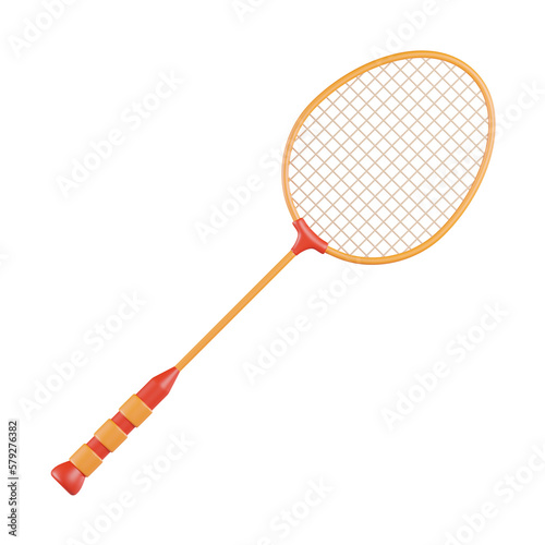 Badminton Racket 3D Icon © impro-studio