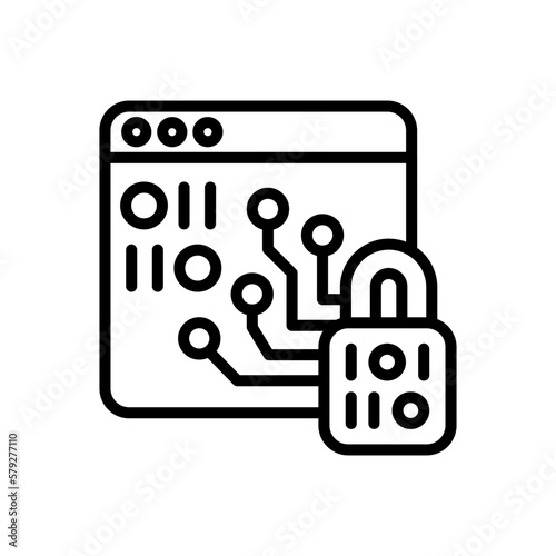 Data Encryption Vector illustration icon