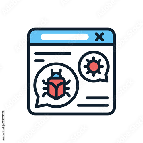 Infected Messages Vector illustration icon