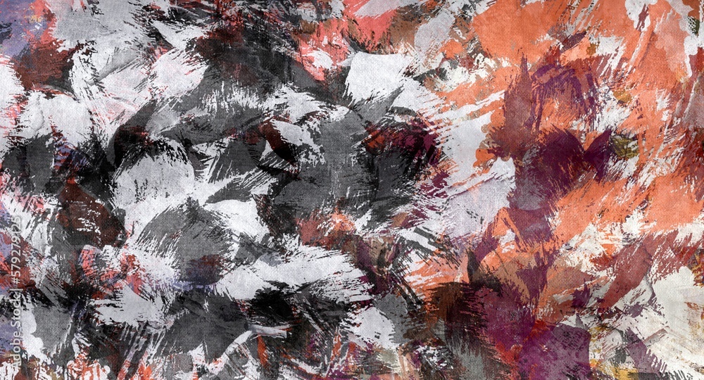 abstract psychedelic background from color chaotic blurred stains brush strokes of different sizes