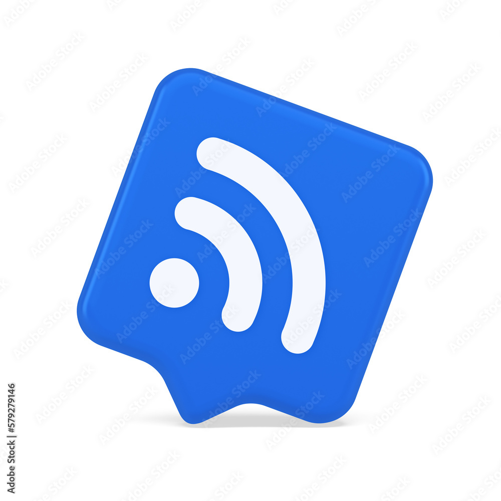 Wifi available access button wireless internet connection signal 3d realistic speech bubble icon Wifi available access button wireless internet connection signal 3d realistic speech bubble icon