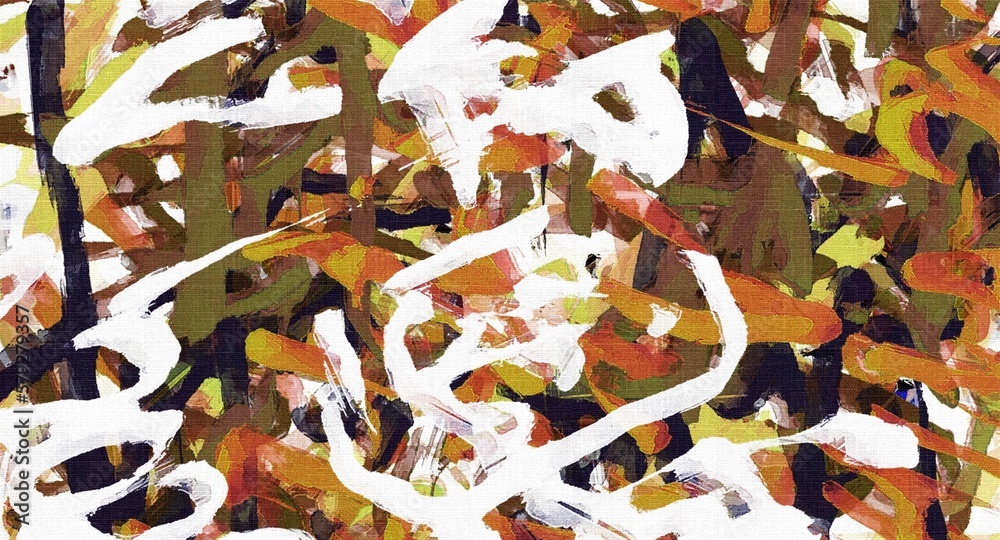 Abstract Grunge Background Graphic Watercolor Stylization on Textured Canvas of Chaetic Strokes of Paint Spots