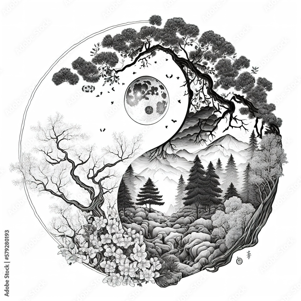 la-s-r-nit-du-japon-en-noir-et-blanc-yin-et-yang-dans-un-paysage