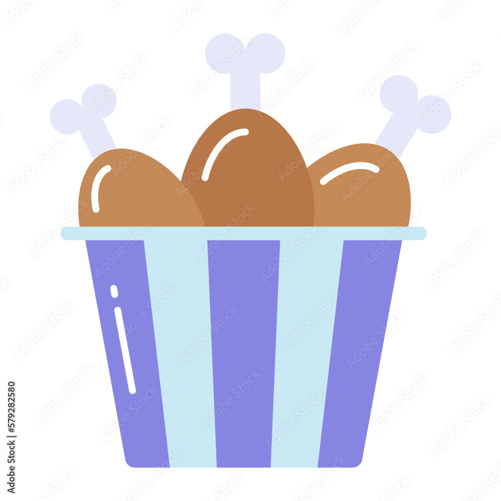 An icon of chicken legs, vector design of drum sticks An icon of chicken legs, vector design of drum sticks