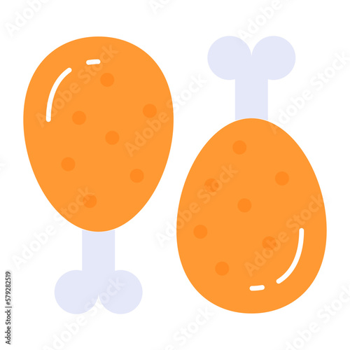 An icon of drumstick in modern style, premium vector