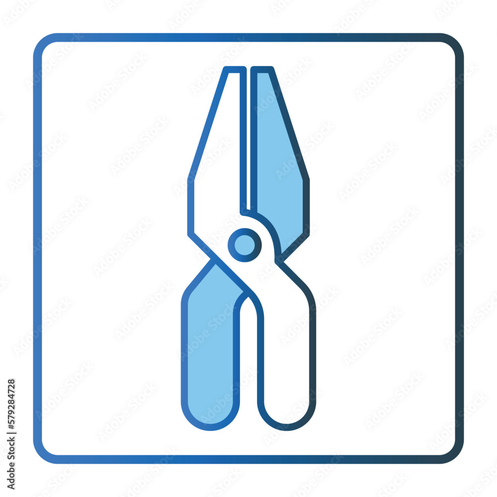 Pliers icon illustration. icon related to tool. Two tone icon style, lineal color. Simple vector design editable Pliers icon illustration. icon related to tool. Two tone icon style, lineal color. Simple vector design editable