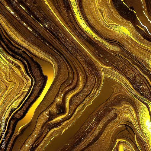 Gold Marble Surface - A Shimmering Material for High-End Decor