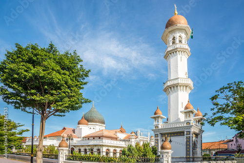 View at the Mosque of Kapitan Keling in the streets of George Town at Penang Island - Malaysia photo