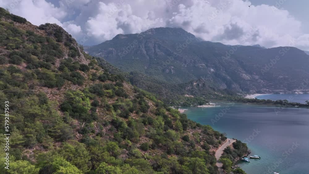 Landscapes Of The Oludeniz Lagoon In Turkey, Aerial View Landscapes Of The Oludeniz Lagoon In Turkey, Aerial View