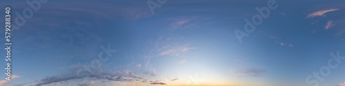 Photography Dark blue sunset sky panorama with pink Cirrus clouds