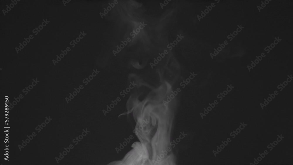 Steam from a Hot Drink Glass. White steam rises light, graceful twists on a black background. The jet lifted out of the cup of hot water. Shooting at a rate of 120fps Steam from a Hot Drink Glass. White steam rises light, graceful twists on a black background. The jet lifted out of the cup of hot water. Shooting at a rate of 120fps