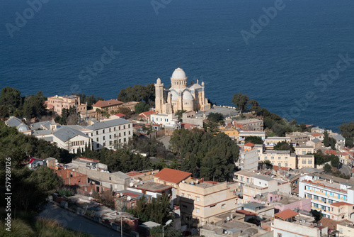 Our Lady of Africa Catholic basilica, built on the hill above the Bologhine area