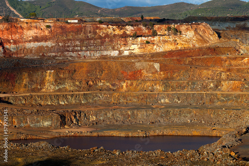 Open pit copper mine in Rio Tinto, Spain photo