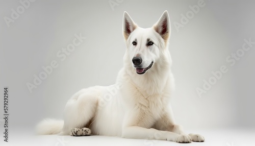 A white dog.Generative AI photo