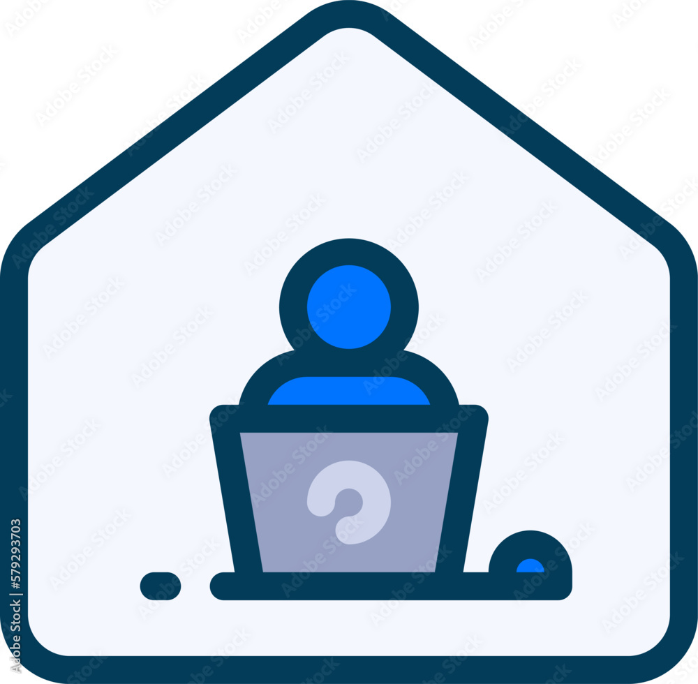 Work from Home Icon Vector: An icon vector that represents work from ...