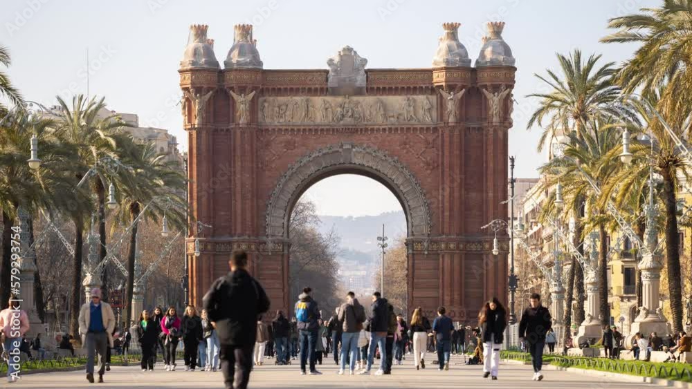 Arc de triomf monument, barcelona, spain 
