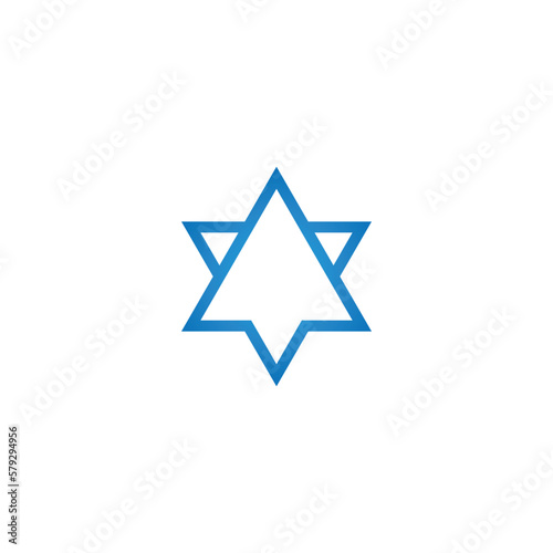 Vector colorful a star logo design template