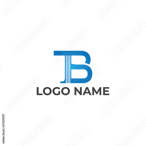 Vector letter tb monogram logo design concept
