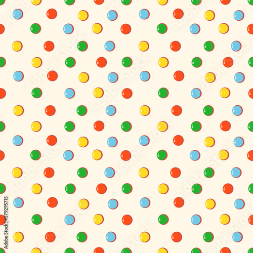 Seamless pattern with milk icing for donuts with lots of decorative bright sprinkles. Vector illustration of colorful candy sprinkles for fabrics, textures, wallpapers, posters, cards.