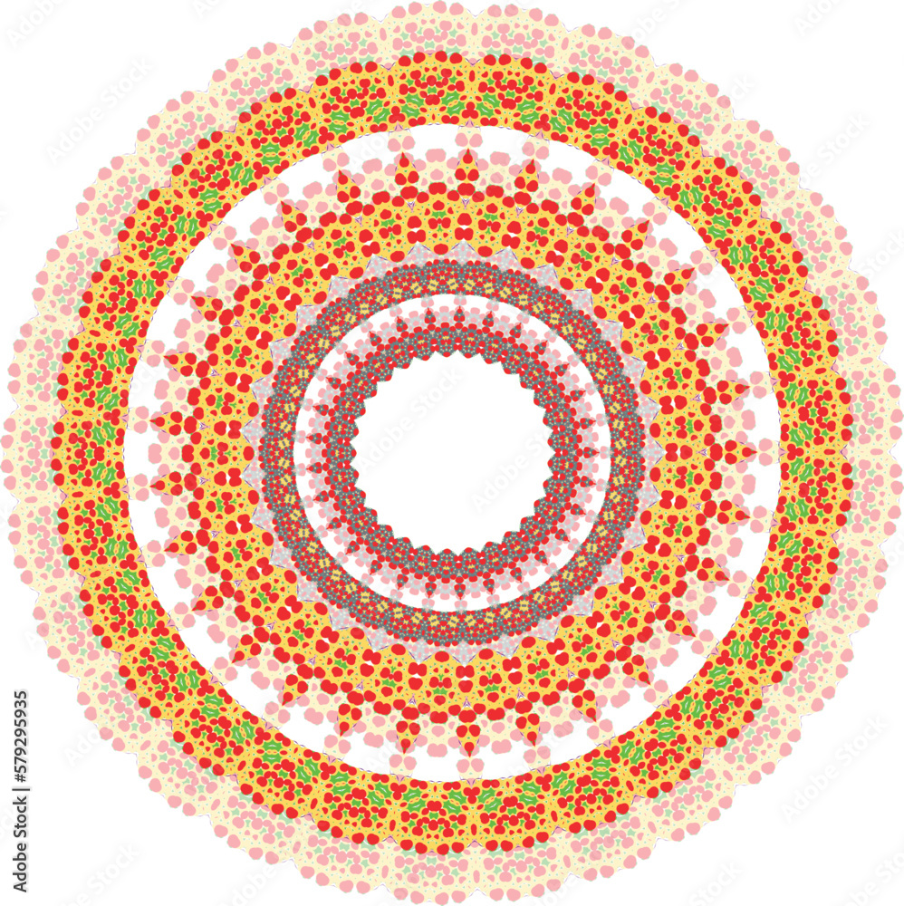 Beautiful round pattern. Vector file for designs.