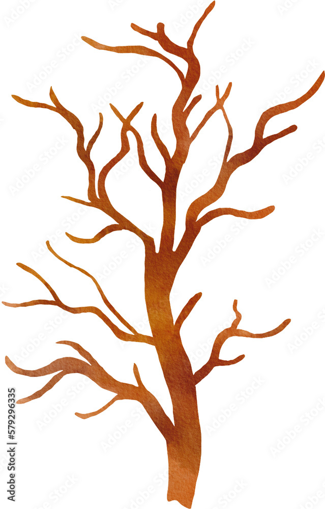 dry tree watercolor png