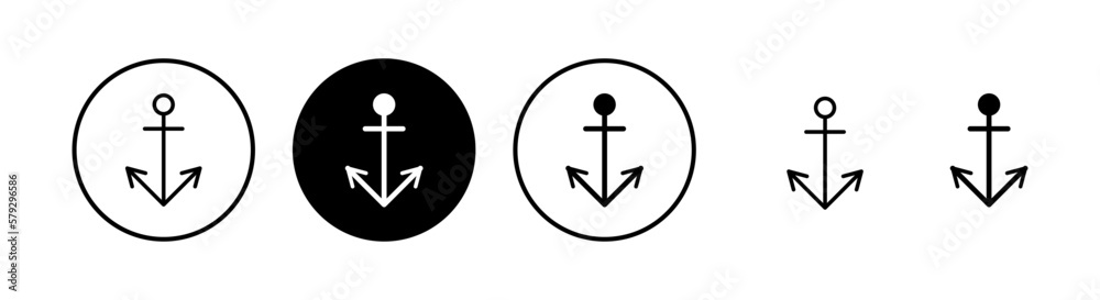 Anchor icon vector illustration. Anchor sign and symbol. Anchor marine icon. Anchor icon vector illustration. Anchor sign and symbol. Anchor marine icon.