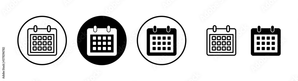 Calendar icon vector illustration. Calender sign and symbol. Schedule icon symbol Calendar icon vector illustration. Calender sign and symbol. Schedule icon symbol