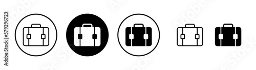 Briefcase icon vector illustration. suitcase sign and symbol. luggage symbol.